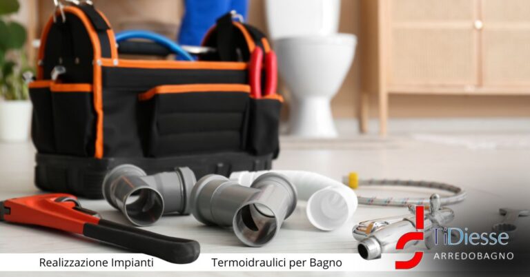 Realizzazione impianti idraulici e termoidraulici per bagno Milano da TiDiesse